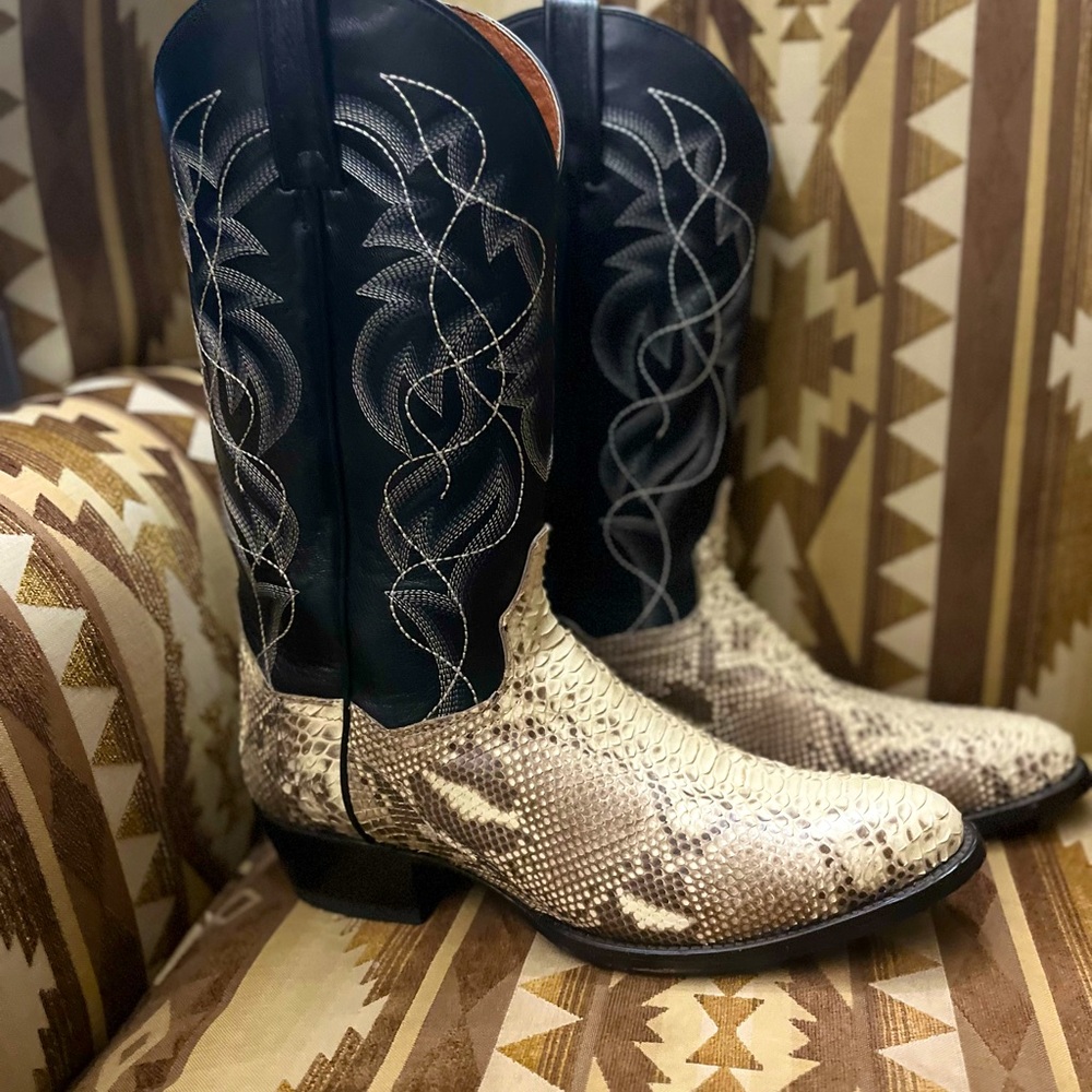 Dan Post python cowboy boots - image 1
